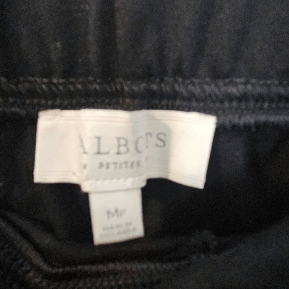 Talbots Stretch Pull on Pants Rayon Blend Elastic Waist Women's Black Size Mediu - Picture 4 of 4